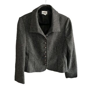 Berdehle Women Sz 10 German Gray Riding Short Dress Suit Coat JACKET